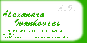 alexandra ivankovics business card