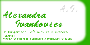 alexandra ivankovics business card